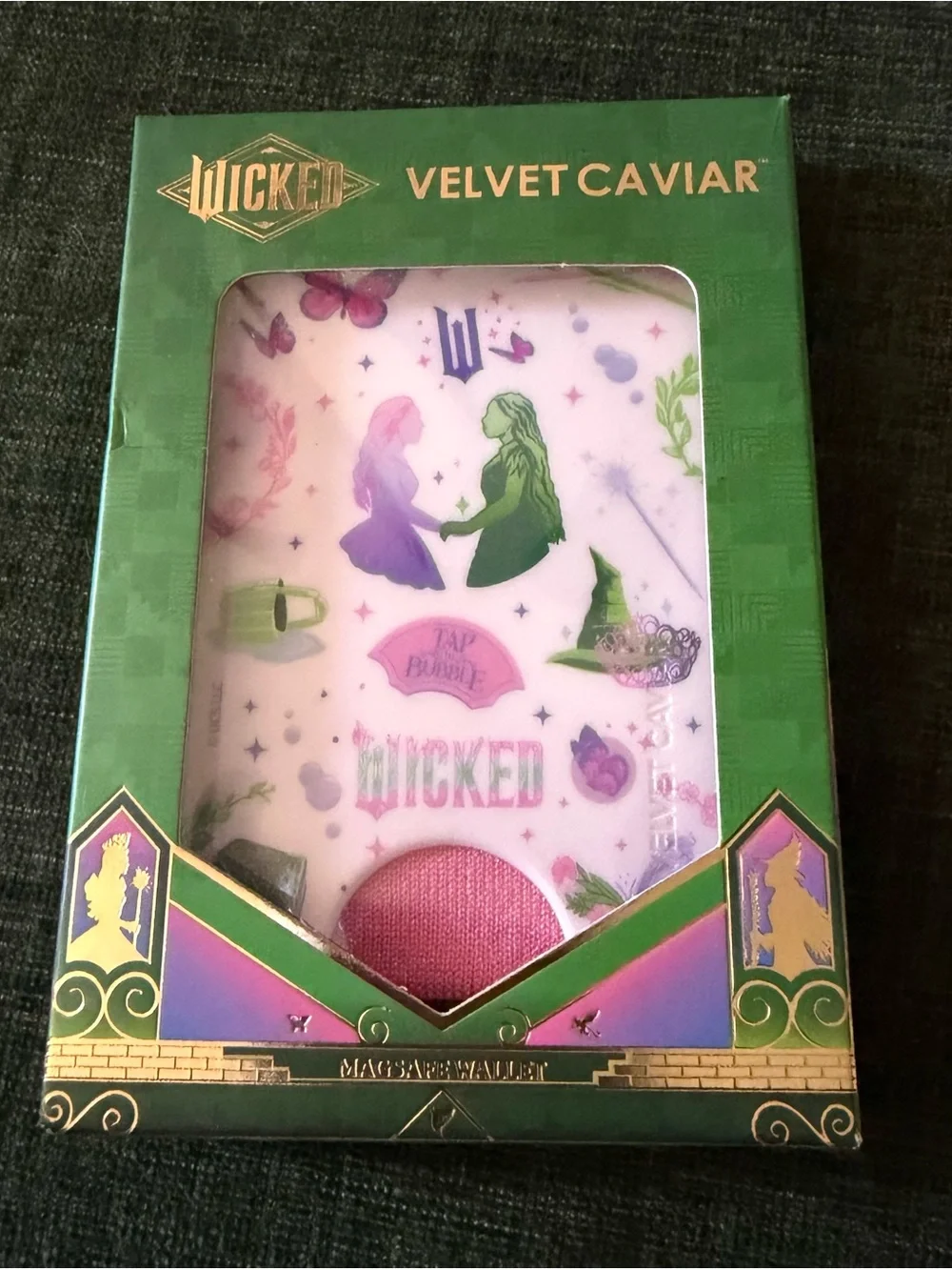 Velvet Caviar Wicked Glinda & Elphaba Phone Case, MagGrip and Mag wallet set